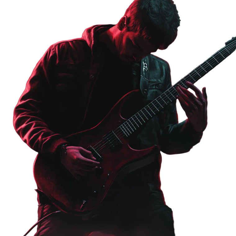 Electro Band Guitar Player Vinyl Car Decal Sticker – Waterproof & UV-Resistant 4.0"