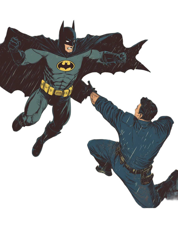 1930S Batman Police Rooftop Vinyl Car Decal Sticker – Waterproof & UV-Resistant 4.0"