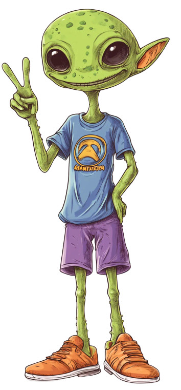 Alien Peace Sign Vector Vinyl Car Decal Sticker – Waterproof & UV-Resistant 4.0"