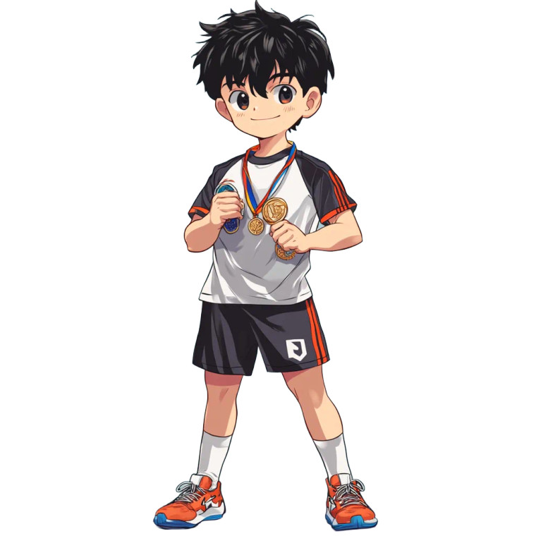 Anime Boy Champion Vinyl Car Decal Sticker – Waterproof & UV-Resistant 4.0"