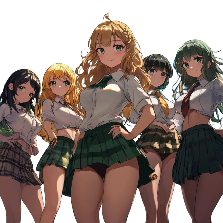 Anime College Girls Vinyl Car Decal Sticker – Waterproof & UV-Resistant 4.0"