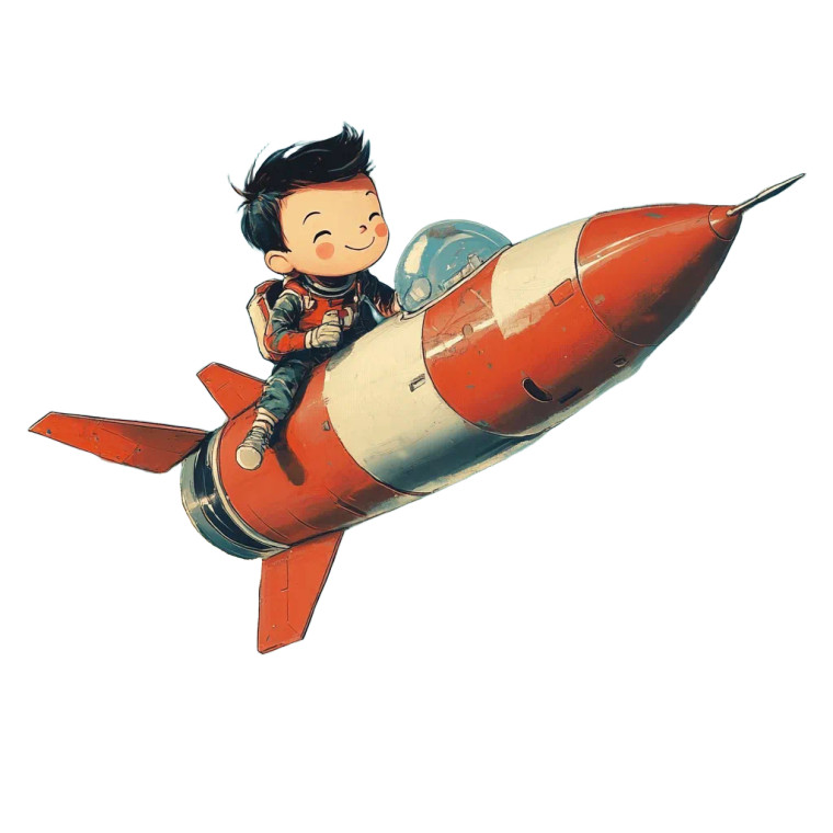 Astro Boy Flying Missile Vinyl Car Decal Sticker – Waterproof & UV-Resistant 4.0"