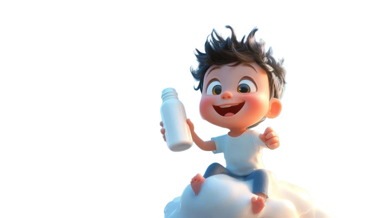 Baby Milk Slide Sky Vinyl Car Decal Sticker – Waterproof & UV-Resistant 7.14"