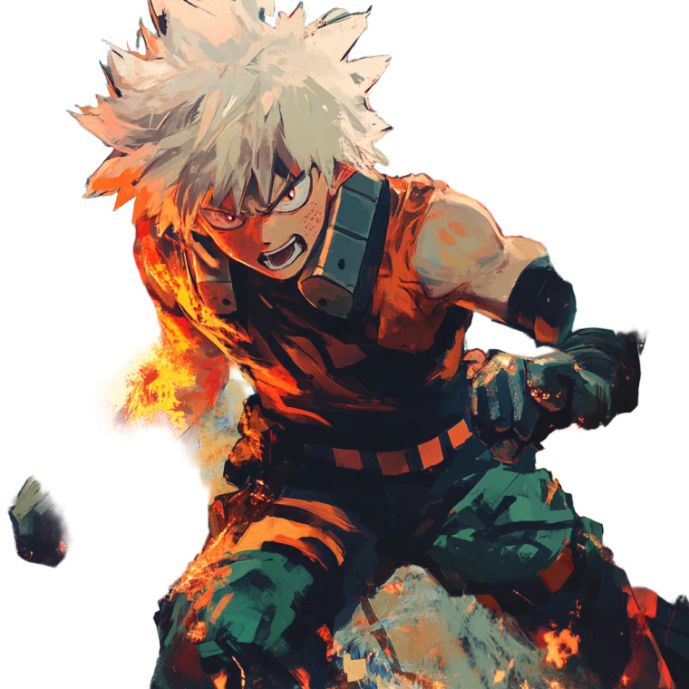 Bakugo Quirk Use Vinyl Car Decal Sticker – Waterproof & UV-Resistant 4.0"