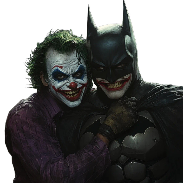 Batman Joker Collar Vinyl Car Decal Sticker – Waterproof & UV-Resistant 4.0"