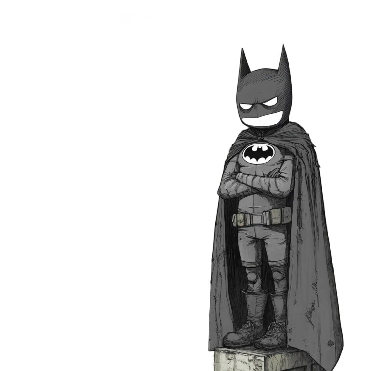 Batman Monochrome Urban Vinyl Car Decal Sticker – Waterproof & UV-Resistant 4.0"