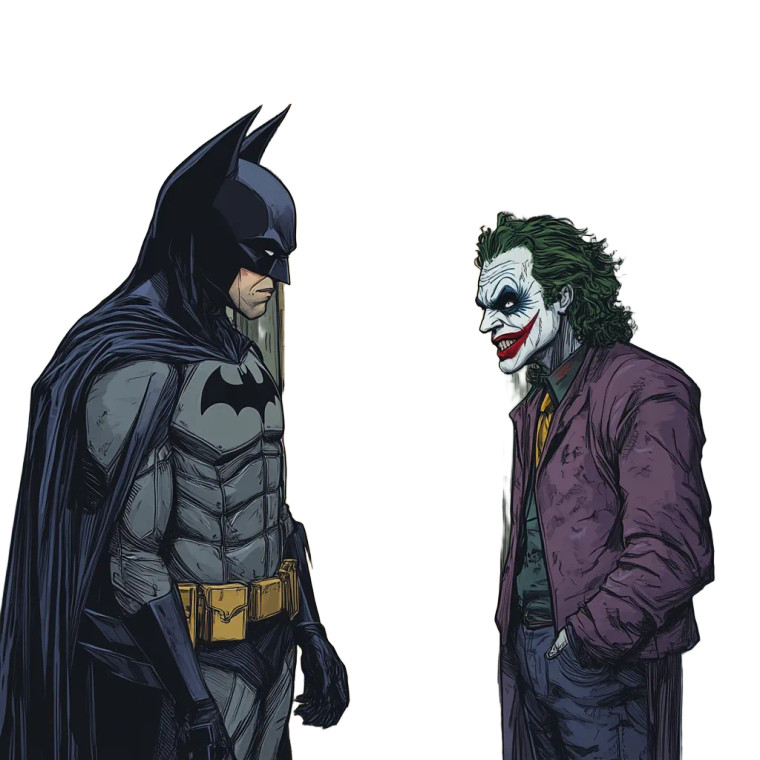 Batman Questions Joker Vinyl Car Decal Sticker – Waterproof & UV-Resistant 4.0"