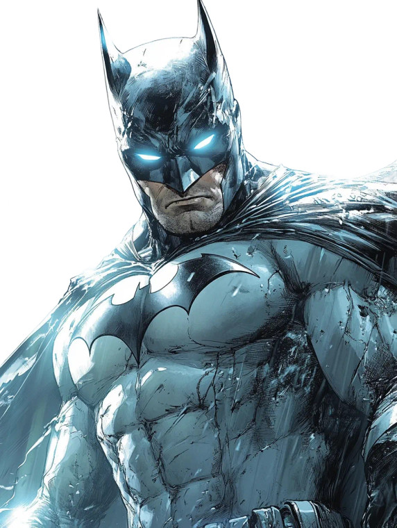 Batman Silver Suit Glowing Eyes Vinyl Car Decal Sticker – Waterproof & UV-Resistant 4.0"