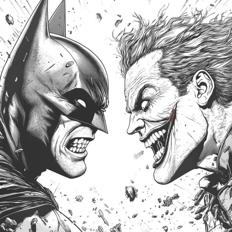 Batman Vs Joker Coloring Vinyl Car Decal Sticker – Waterproof & UV-Resistant 4.0"