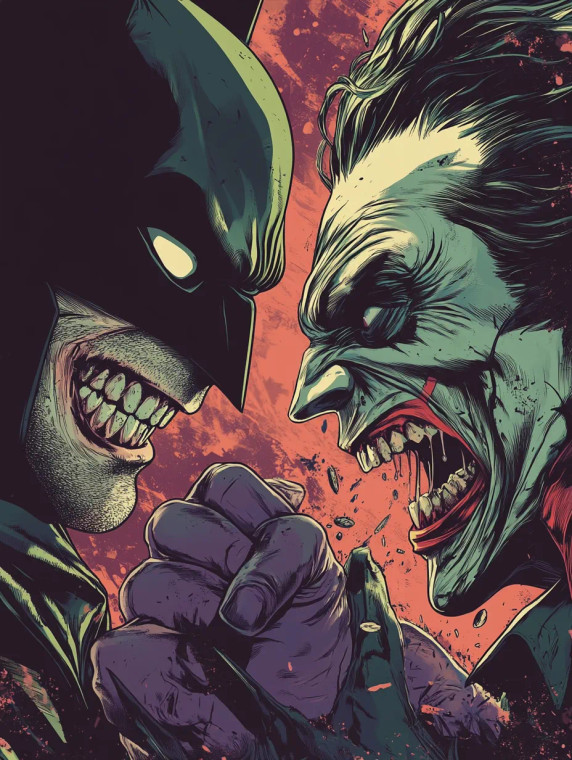 Batman Vs Joker Poster Vinyl Car Decal Sticker – Waterproof & UV-Resistant 4.0"