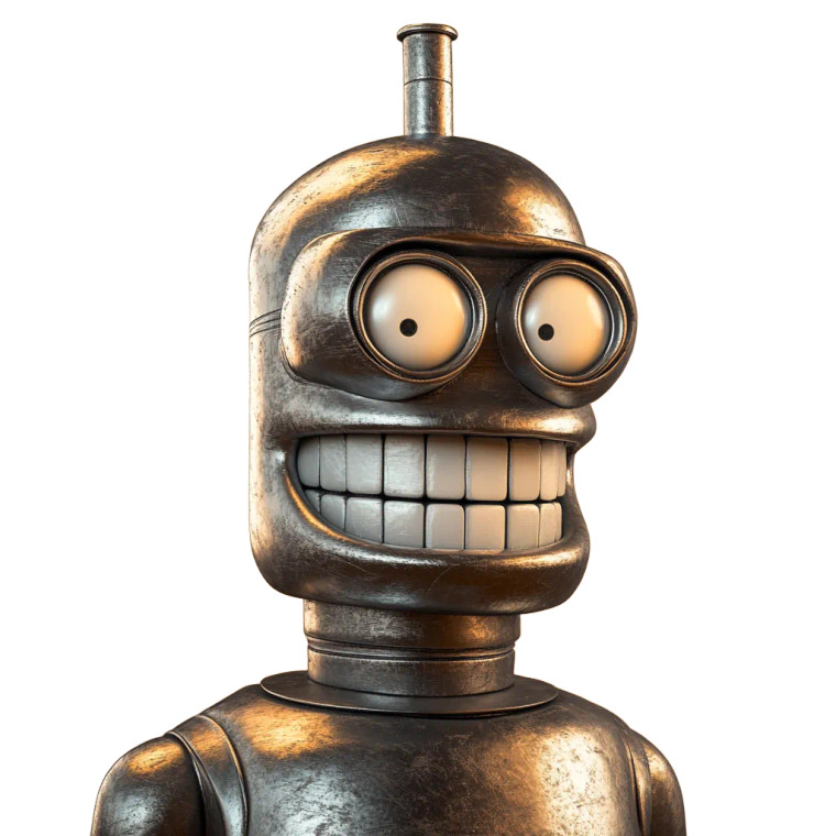 Bender 3D Headshot Vinyl Car Decal Sticker – Waterproof & UV-Resistant 4.0"