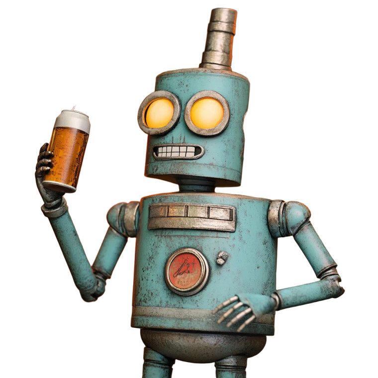 Bender Robot Cigar Beer Vinyl Car Decal Sticker – Waterproof & UV-Resistant 4.0"