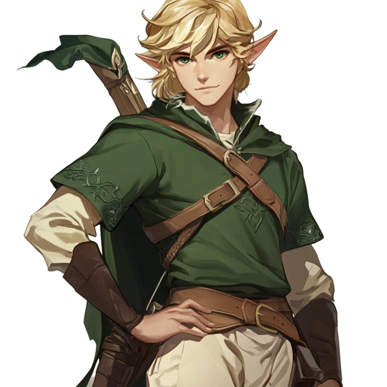 Blonde Elf Man Bow Vinyl Car Decal Sticker – Waterproof & UV-Resistant 4.0"