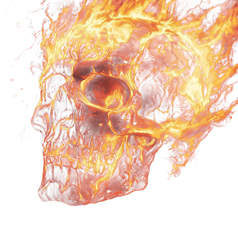 Burning Flames Cover Vinyl Car Decal Sticker – Waterproof & UV-Resistant 4.0"