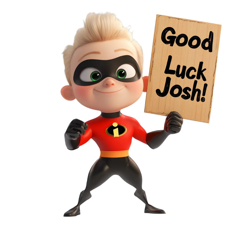 Dash Parr Good Luck Josh Vinyl Car Decal Sticker – Waterproof & UV-Resistant 4.0"