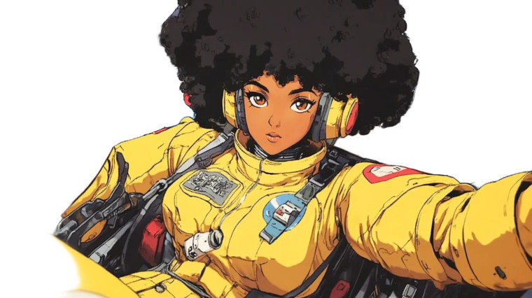 Ethnic Girl Gundam Pilot Vinyl Car Decal Sticker – Waterproof & UV-Resistant 7.14"