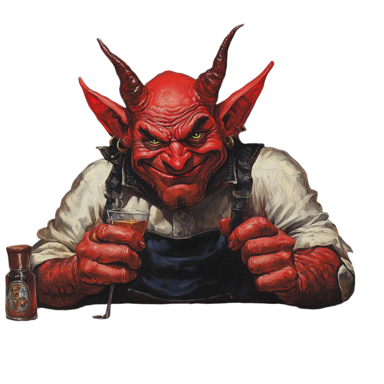 Fantasy Goblin Barkeeper Vinyl Car Decal Sticker – Waterproof & UV-Resistant 4.0"
