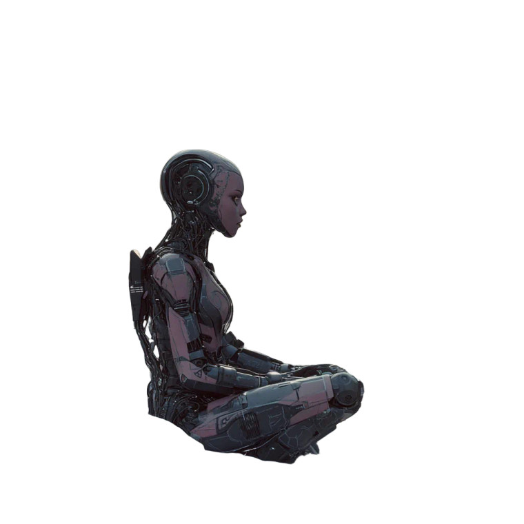 Female Robot Snowy Banks Vinyl Car Decal Sticker – Waterproof & UV-Resistant 4.0"