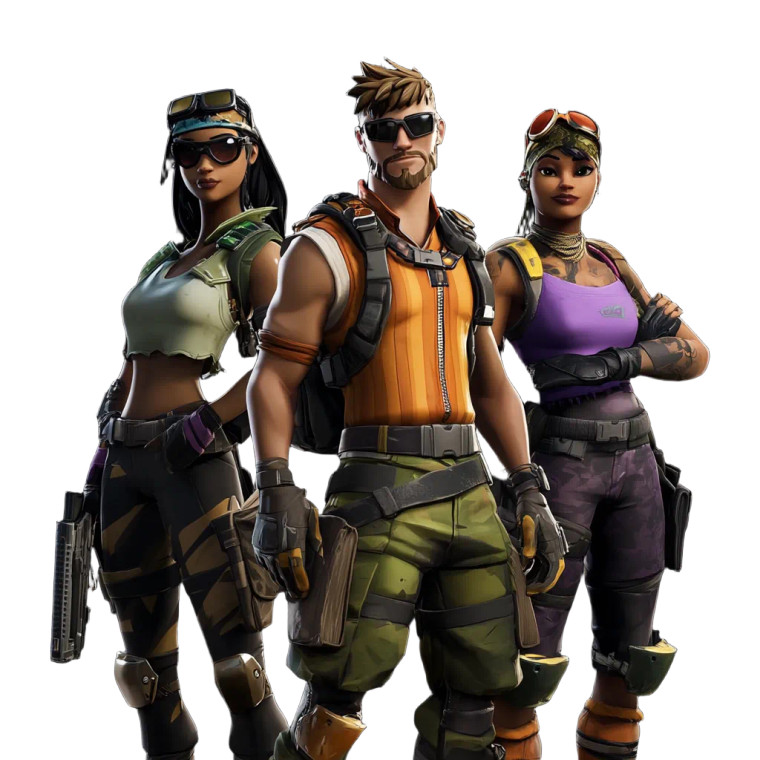 Fortnite Characters Black Background Vinyl Car Decal Sticker – Waterproof & UV-Resistant 4.0"