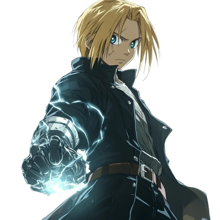 Full Metal Alchemist Portrait Vinyl Car Decal Sticker – Waterproof & UV-Resistant 4.0"