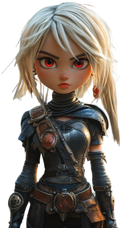 Funny Blond Warrior Pixar Vinyl Car Decal Sticker – Waterproof & UV-Resistant 4.0"