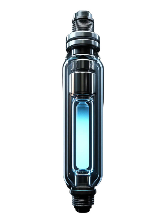 Futuristic Energy Cartridge Vinyl Car Decal Sticker – Waterproof & UV-Resistant 4.11"