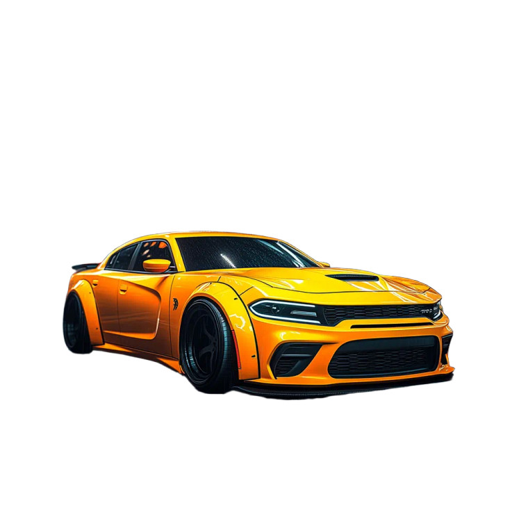 Futuristic Neon Charger Cyberpunk Vinyl Car Decal Sticker – Waterproof & UV-Resistant 4.0"