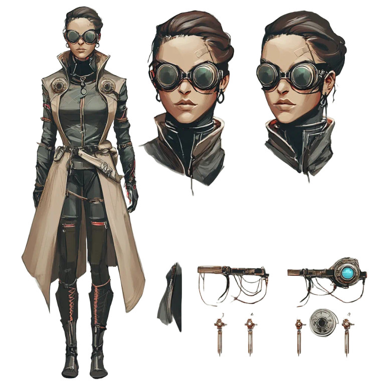 Futuristic Rpg Character Sheet Vinyl Car Decal Sticker – Waterproof & UV-Resistant 4.0"