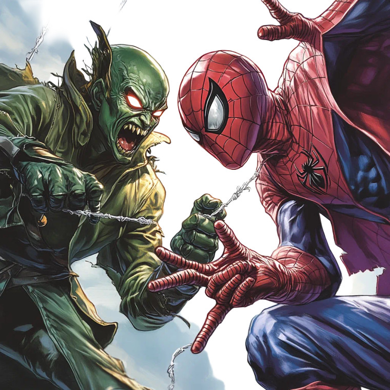 Green Goblin Spiderman Clipart Vinyl Car Decal Sticker – Waterproof & UV-Resistant 4.0"