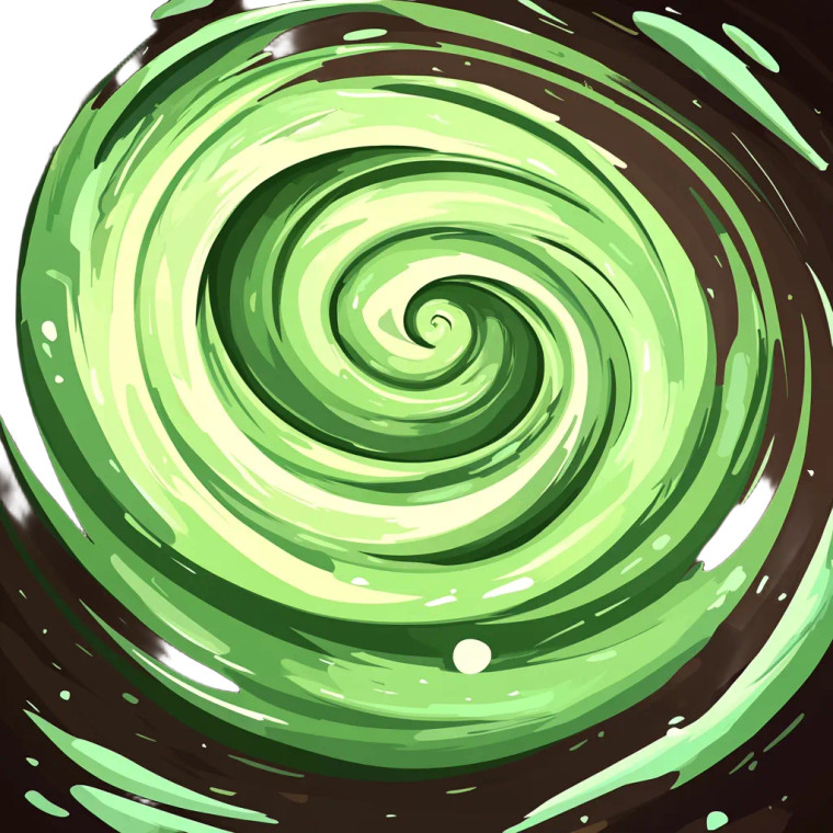Green Tornado Game Icon Vinyl Car Decal Sticker – Waterproof & UV-Resistant 4.0"