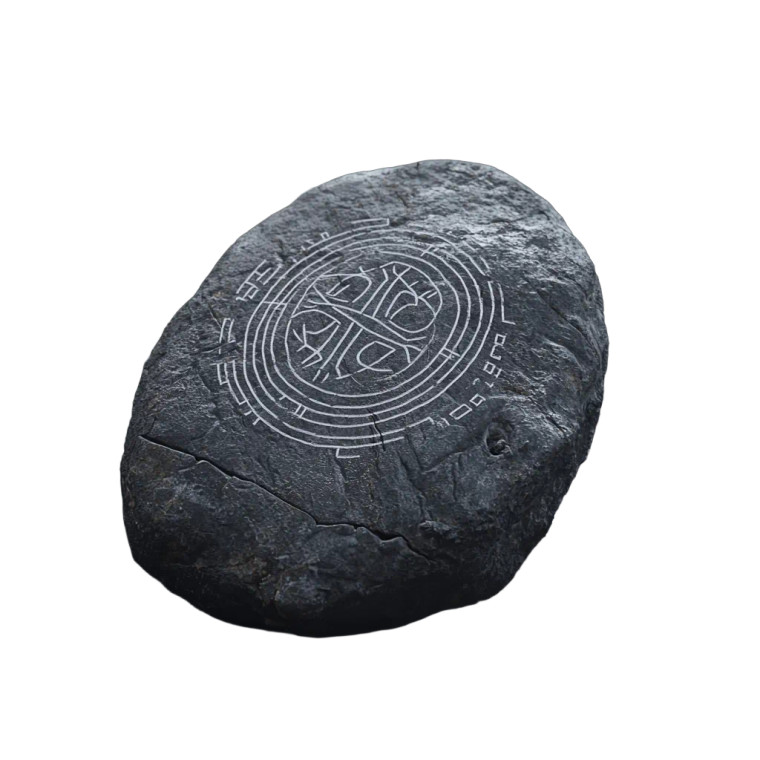 Grey Sea Stone Symbol Vinyl Car Decal Sticker – Waterproof & UV-Resistant 4.0"