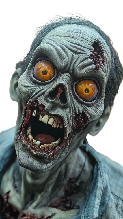 Halloween Zombie Animatronic Vinyl Car Decal Sticker – Waterproof & UV-Resistant 4.0"