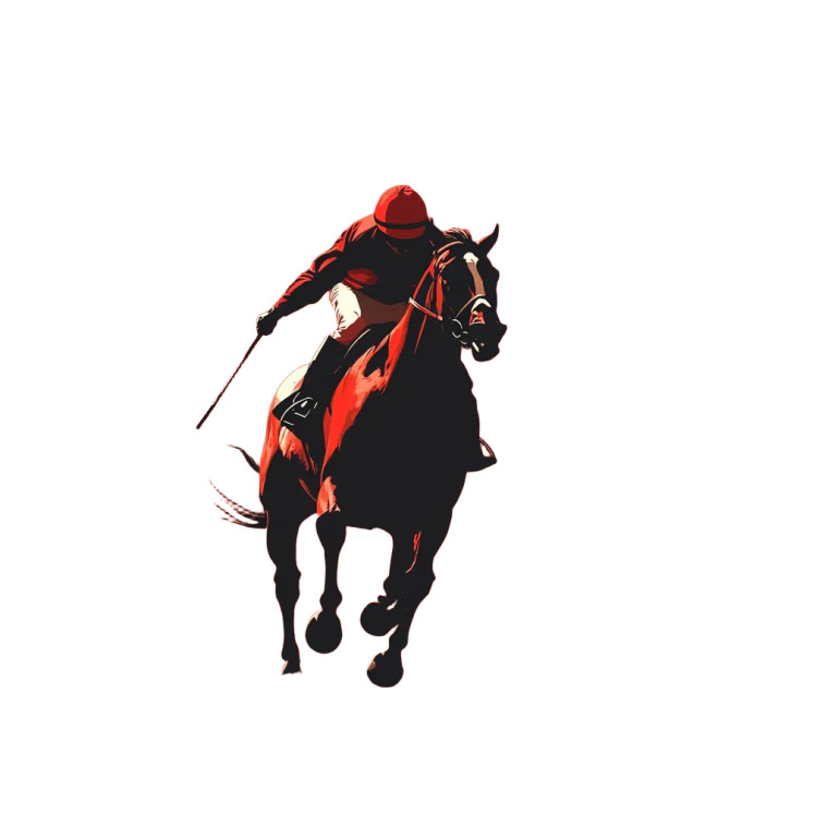 Horse Racing Minimalistic Vinyl Car Decal Sticker – Waterproof & UV-Resistant 4.0"