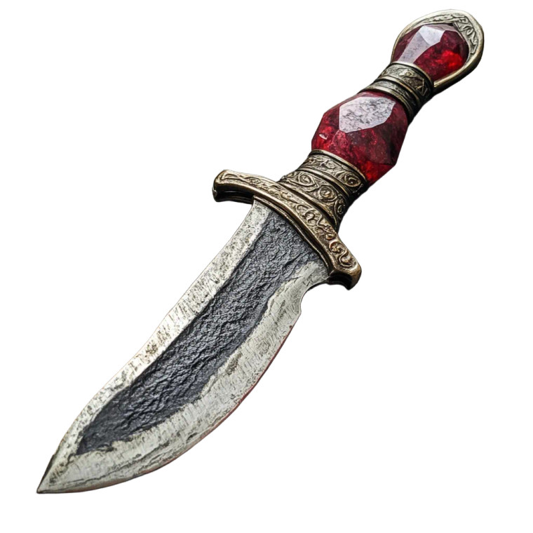 Iron Dagger Red Shard Vinyl Car Decal Sticker – Waterproof & UV-Resistant 4.0"