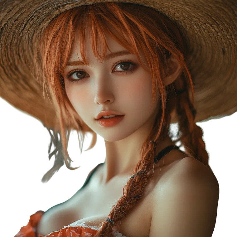 Japanese Girl Nami Cosplay Vinyl Car Decal Sticker – Waterproof & UV-Resistant 4.0"