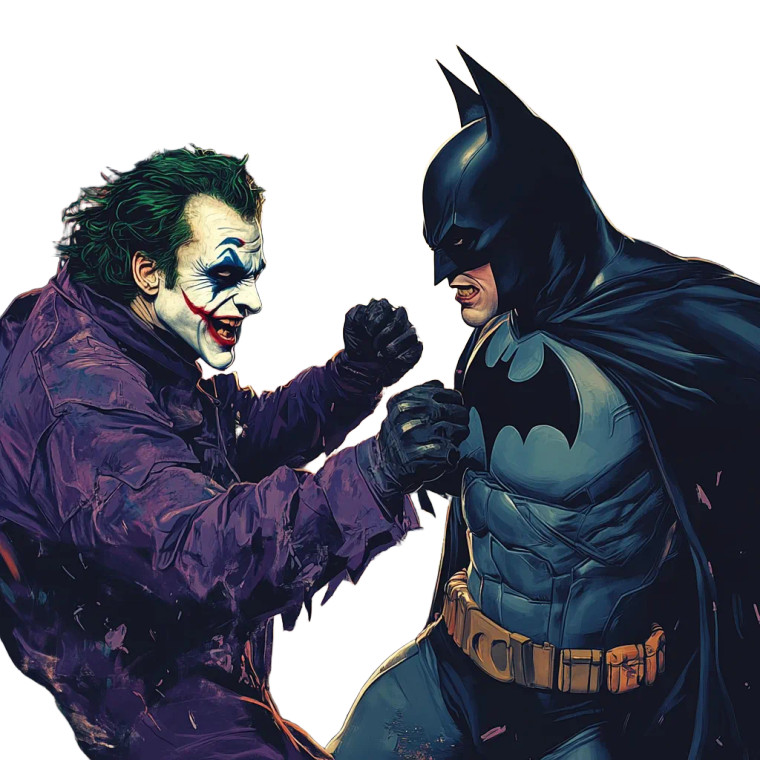 Joker Vs Batman Thumbnail Vinyl Car Decal Sticker – Waterproof & UV-Resistant 4.0"