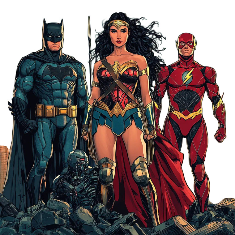 Justice League Comic Style Vinyl Car Decal Sticker – Waterproof & UV-Resistant 4.0"