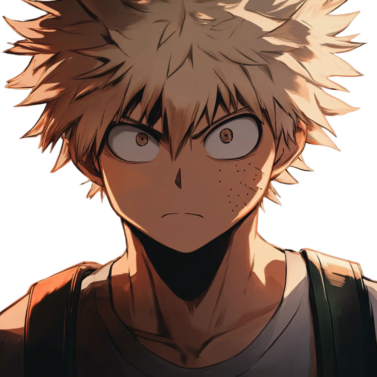 Katsuki Bakugo Dominant Confident Vinyl Car Decal Sticker – Waterproof & UV-Resistant 4.0"