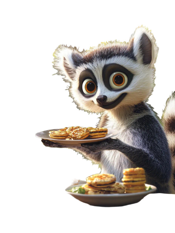 Lemur Cookies Park Children Vinyl Car Decal Sticker – Waterproof & UV-Resistant 4.0"