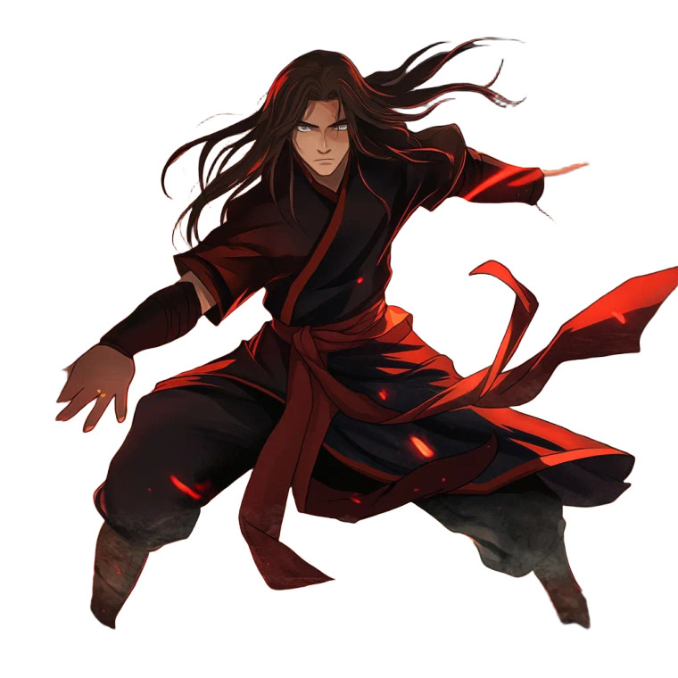 Male Earthbender Lavabending Vinyl Car Decal Sticker – Waterproof & UV-Resistant 4.0"