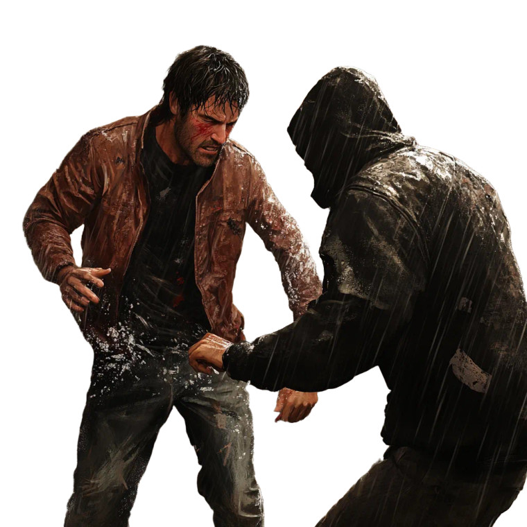 Man Assaulted Homeless Vinyl Car Decal Sticker – Waterproof & UV-Resistant 4.0"