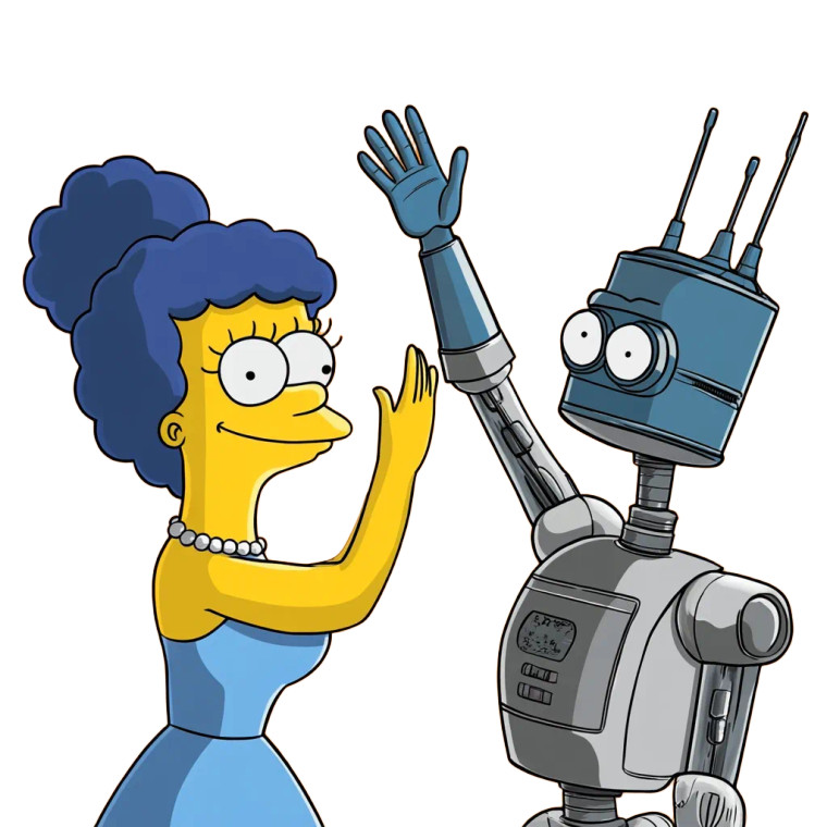 Marge Simpson Futurama Robot Vinyl Car Decal Sticker – Waterproof & UV-Resistant 4.0"