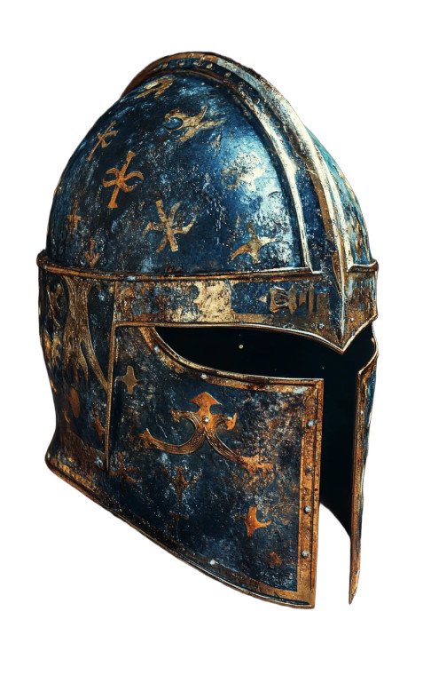 Medieval Helmet Table Gwent Vinyl Car Decal Sticker – Waterproof & UV-Resistant 4.59"