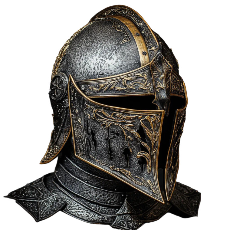 Medieval Knights Helmet Realistic Vinyl Car Decal Sticker – Waterproof & UV-Resistant 4.0"