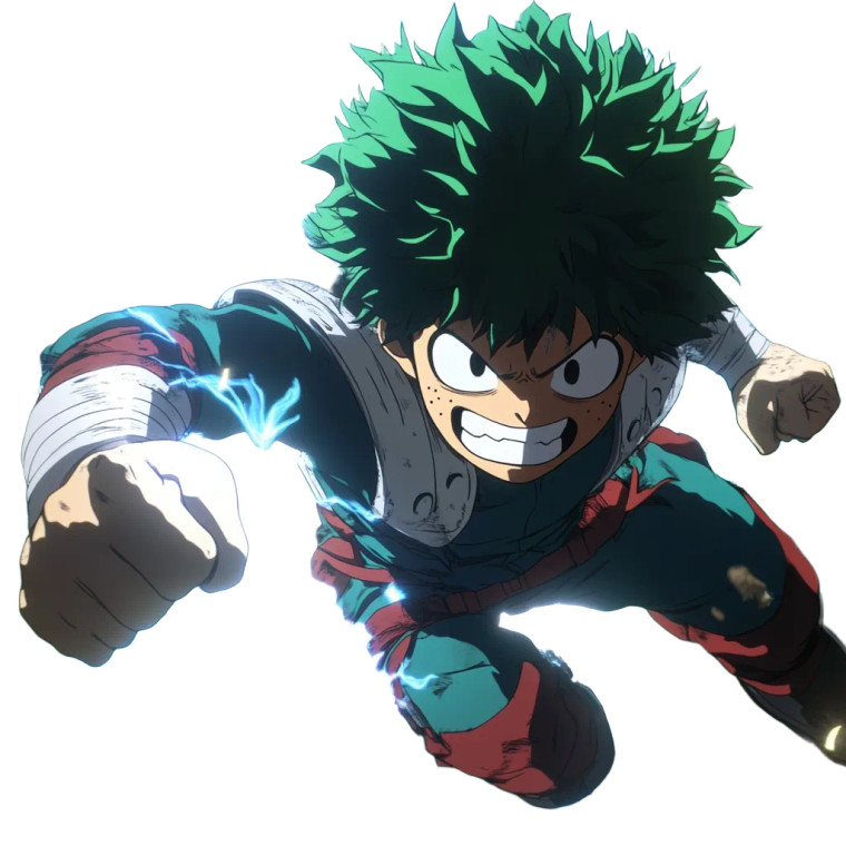 Midoriya Hitting All Might Vinyl Car Decal Sticker – Waterproof & UV-Resistant 4.0"