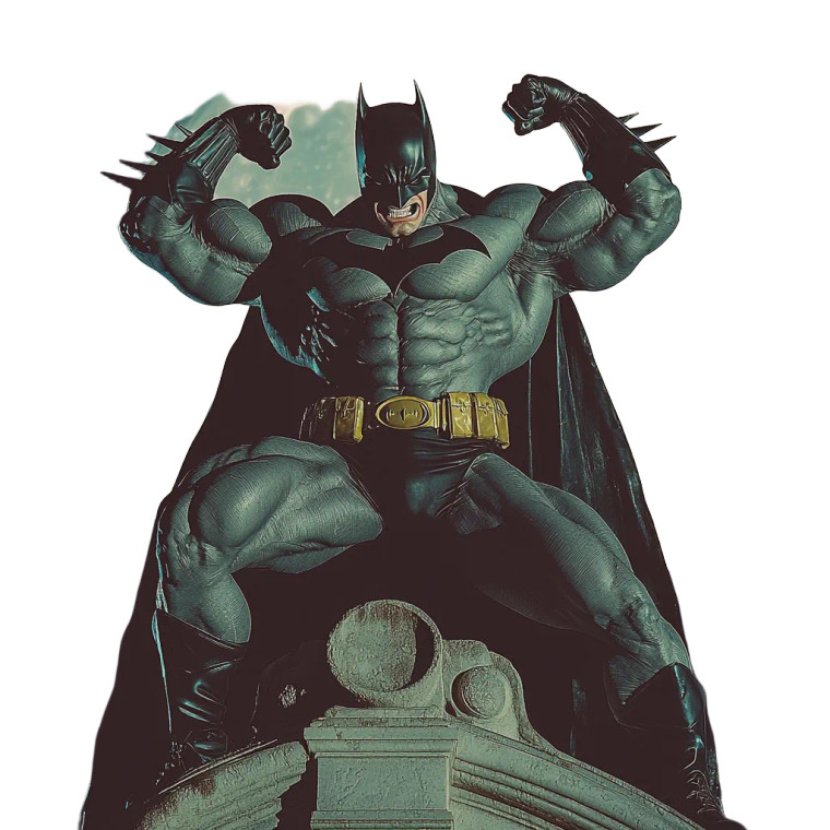 Muscular Batman Flexing Moon Vinyl Car Decal Sticker – Waterproof & UV-Resistant 4.0"