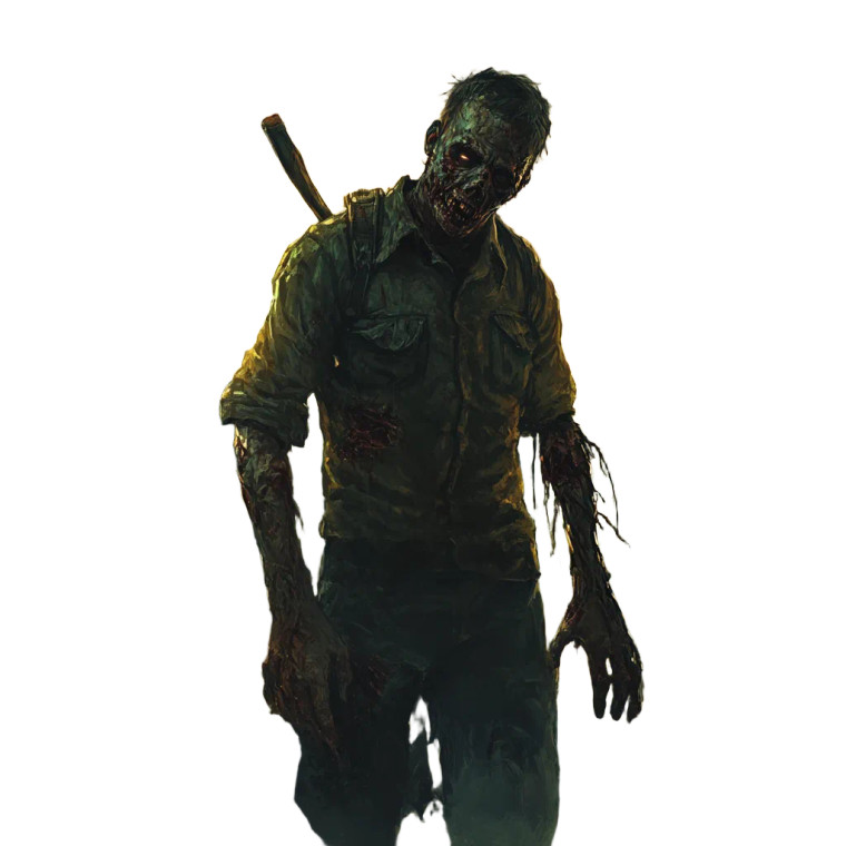 Post Apocalypse Man Zombie Vinyl Car Decal Sticker – Waterproof & UV-Resistant 4.0"