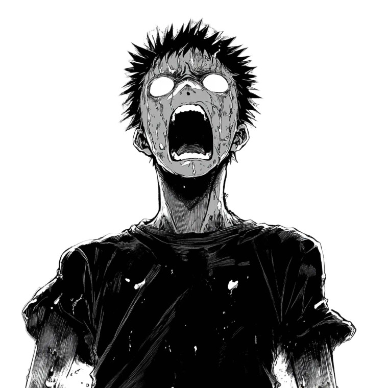 Rage Anime Character Lighting Vinyl Car Decal Sticker – Waterproof & UV-Resistant 4.0"