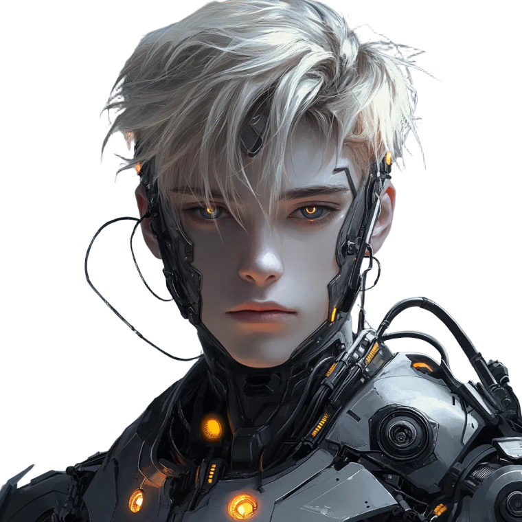 Robot Boy Cyberpunk Anime Vinyl Car Decal Sticker – Waterproof & UV-Resistant 4.0"