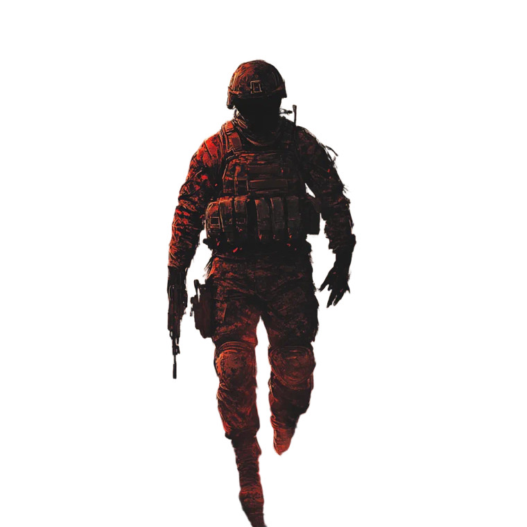 Russian Soldier Nightmare Shadows Vinyl Car Decal Sticker – Waterproof & UV-Resistant 4.0"